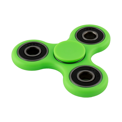 a green fidget spinner